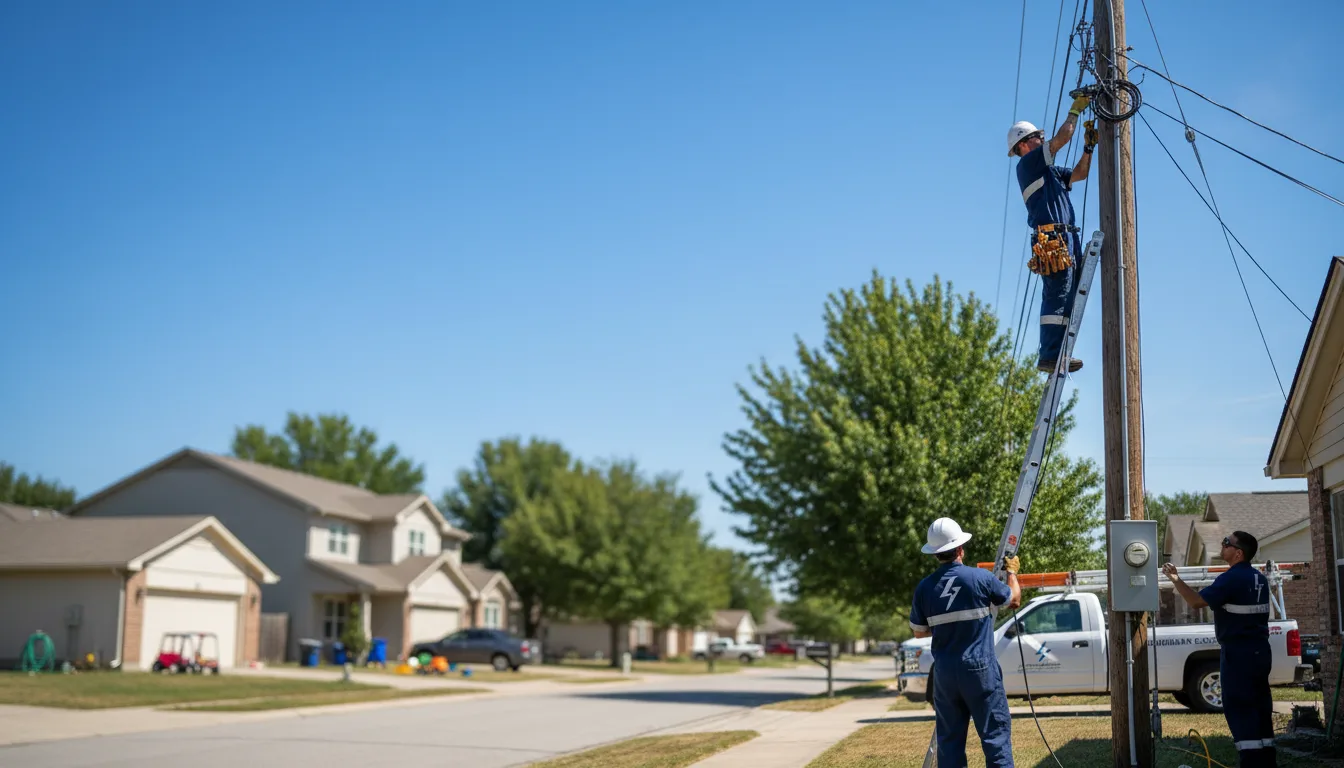 Residential electrician providing installation services in Burns Flat, OK